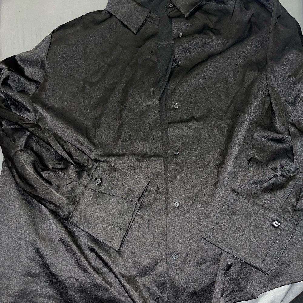 Womans Black button down